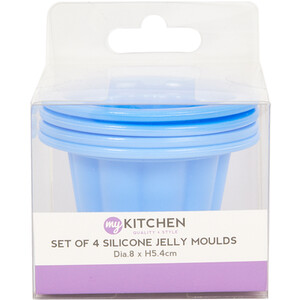 Set of 4 Silicone Jelly Moulds - Blue