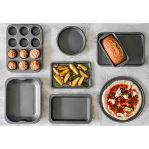KitchenCraft Baking Trays Set of 8 - Grey by KitchenCraft