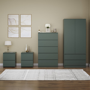 Denver Bedroom Set (2 Drawer Bedside (x2), 5 Drawer Chest, 2 Door Wardrobe) by Vida Designs