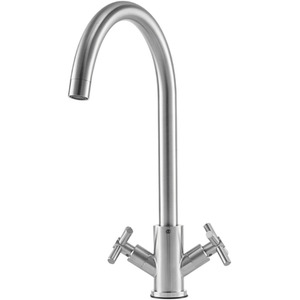 Stainless Steel Dual Handle Kitchen Tap by Livingandhome