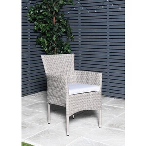 Madrid 5 Piece Rattan Dining Set - Grey by Malay
