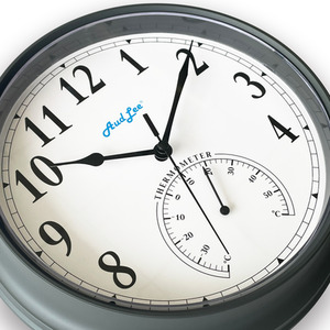 Tub Wall Clock with Thermometer by Audlee