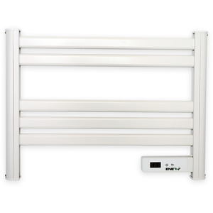 Infrared Heated Towel Rail LC Screen White - White by EnerJ Smart