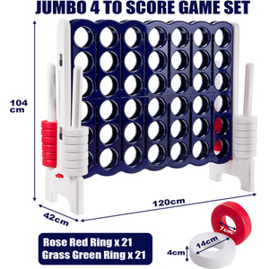 Giant 4 in A Row Family Game Set - Blue by Costway