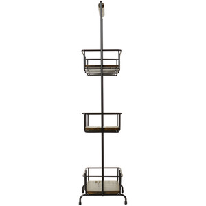 Malmo 3-Tier Shelving Stand with Handle - Black