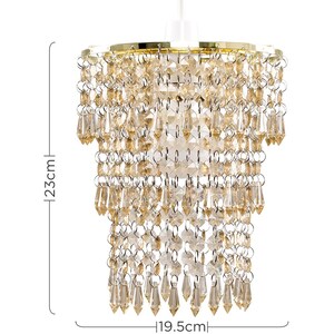 Gold Ceiling Pendant Droplets Shade - Gold by ValueLights