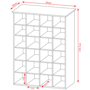 PIGEON HOLE - 480 CD 312 DVD Blu-ray Media Cubby Storage Shelves - Oak - Oak by Watsons