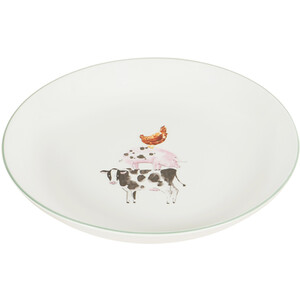 Daisy Farm Serving Bowl - White