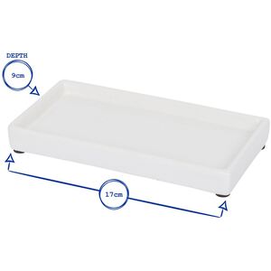 Ceramic Soap Dispenser Tray - White - White by Harbour Housewares