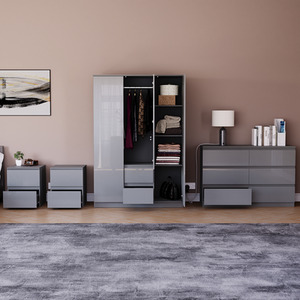 Vida Designs Glinton 4 Piece FSC Bedroom Set - Grey by Vida Designs