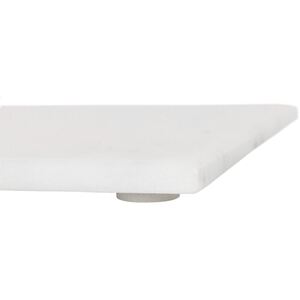 6x Rectangle Marble Placemats - 30cm x 20cm - White by Argon Tableware