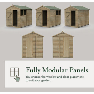 4LIFE Pent Shed 10x6 - No Installation / Without Base / 2 / 1 by Forest Garden