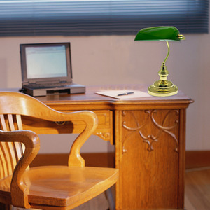 Classic Bankers Desk Lamp Green - Green by Innoteck
