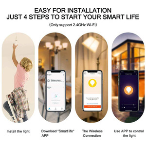 Smart WiFi Candle Bulb, E14 Base, RGBCCT Changing Dimmable via APP (3pc pack) - Neutral by EnerJ Smart