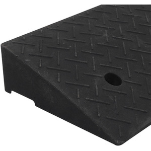 2-Pack Heavy-Duty Rubber Curb Ramp - Black / Overall Dimensions: 50cm W x 32cm D x 11cm H by Livingandhome