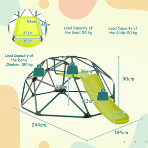 Climbing Dome and Play Set - Green by Costway