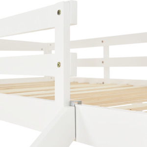 Bunk Bed with Side Ladder for Triple Sleeper - White by Abrihome