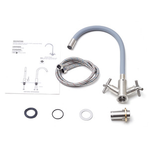 Stainless Steel Dual Handle Kitchen Tap by Livingandhome