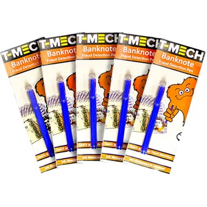 T-Mech Money Checker Pens 5 Pack - Blue by T mech