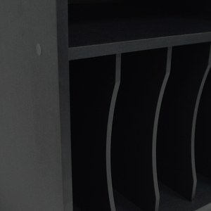 AUDIO - Turntable LP Record Vinyl Storage Side End Bedside Table - Black - Black by Watsons