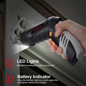 Electric Screwdriver Cordless Drill Set Type C Charging - Black & Yellow