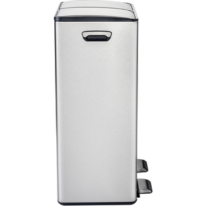 Double Compartment Stainless Steel Kitchen Bin - Silver / 60l by Charles Bentley
