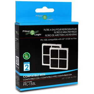 FilterLogic Fridge Air Filters to Replace LT120F (Twin Pack) - White by FilterLogic