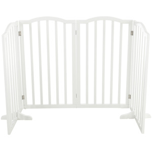 WhiskerJoy 4 Panel Wooden Safety Gate - white / 46 - 184 cm / 184cm by WhiskerJoy