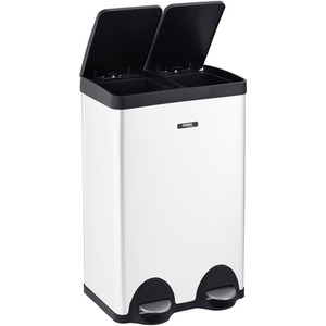 60L Dual Recycle Recycling Pedal Bin - White by Cooks Professional