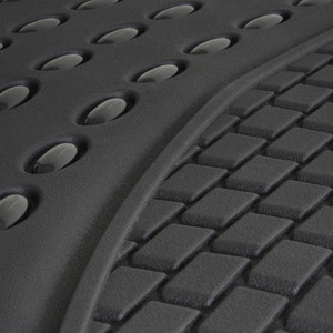 Heavy Duty Universal Rubber Car Mat Luxury 4 Piece Set - Black by JVL