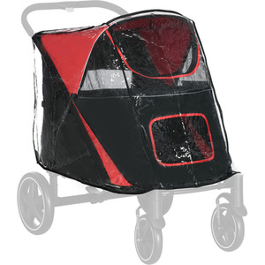 Rain Cover for Dog Pram, Stroller Buggy with Rear Entry - Clear by PawHut