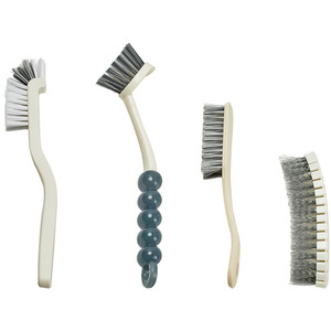 Multipurpose 4PCS Cleaning Brush Set Kitchen Bathroom - Beige White by Livingandhome