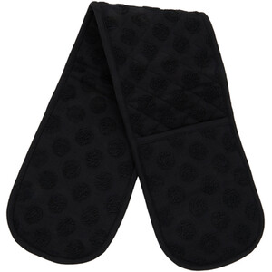 Dobby Terry Double Oven Glove - Black by Divante