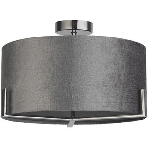 3 Light Ceiling With Velvet Shade by Lighting Collection