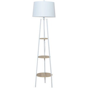 Evie Shelf Floor Lamp - White