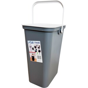 Moda Recycling Bin with Handle - Grey and White
