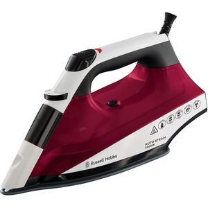 2400W Auto Steam Iron Red - Red by Russell Hobbs