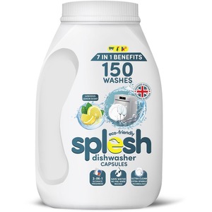 Splesh Cleaning Bundle Dishwasher 150 Cap with Laundry 140 Cap - White by Splesh