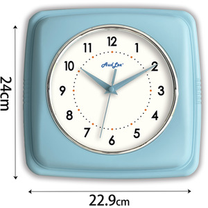 Retro Indoor Wall Clock - Pastel Blue by Audlee