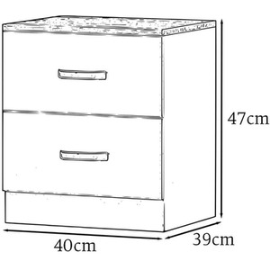 3 Piece Wardrobe Set Bedside 4 Drawer Cabinet Bedroom Furniture - Grey by Wyld and Coco