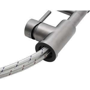 Kitchen Tap with Pot Filler and Pull-Down Spring Nozzle - Grey by Livingandhome