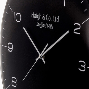 Dome Glass Wall Clock - Black by Pacific Lifestyle
