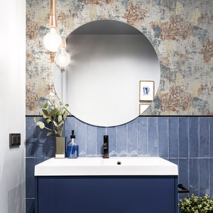 Arthouse Abstract Texture Copper Navy Wallpaper - Bronze by Arthouse