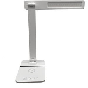 LED Desk Lamp with Wireless Charger - White by Nicoman