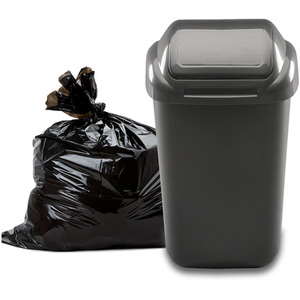 Waste Bin with Secure Lid 15-30-50L - Grapphite / 30l by Home Centre