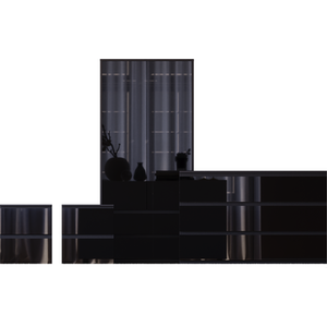 Vida Designs Glinton 4 Piece FSC Certified Bedroom Set- Black by Vida Designs