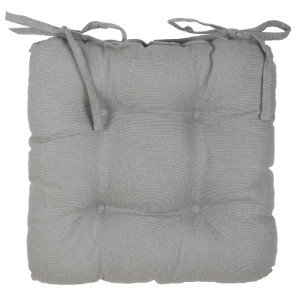4 Button Seat Pad Light Grey