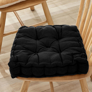 Garden Chair Cushion with Carry Handle - Black by Livingandhome