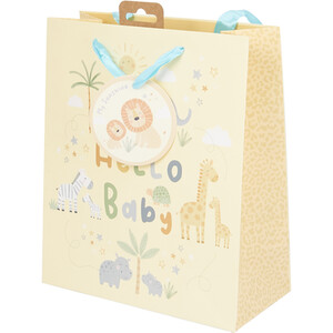 Hello Baby Animal Gift Bag - Yellow