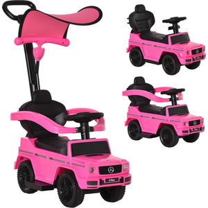 HOMCOM Kids Ride-on Push Car 3 in 1 Benz G350 Baby Floor Slider Walker - Pink by HOMCOM